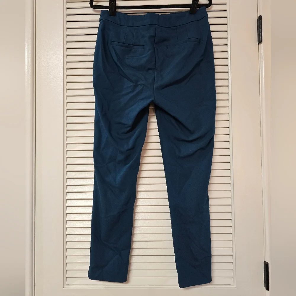 LOFT Ann Taylor - Dark Teal High-Waist Skinny Business Office Pants W Pockets - Picture 2 of 7